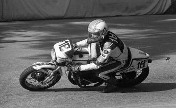 Juan Porcar (Bultaco 250, con Octavio Tenorio). 24 horas de Montjuic 1978 (Foto: Jordi Franquet)